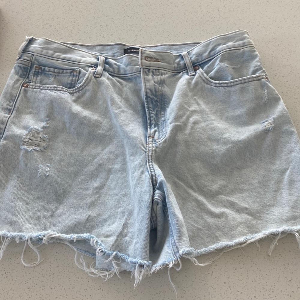 Express mom jean shorts